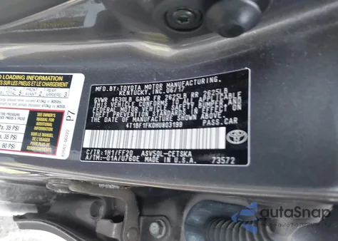 2017 Toyota Camry Se from USA, damaged, VIN 4T1BF1FK0HU803199